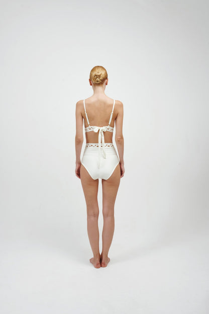 BOTTOM Highwaist ANCORA - Ivory