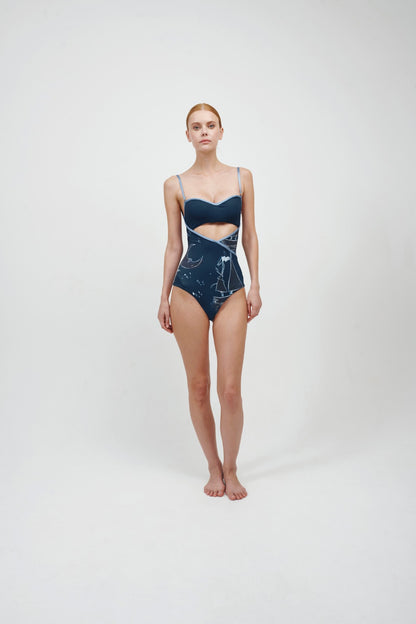 ANCORA Swimsuit - Blue - Sailing Moon - Onepiece