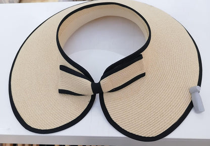 Summer Hat - Beige/Black Visor