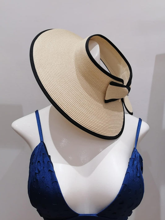 Sombrero de verano  -Vicera  Beige/Negro