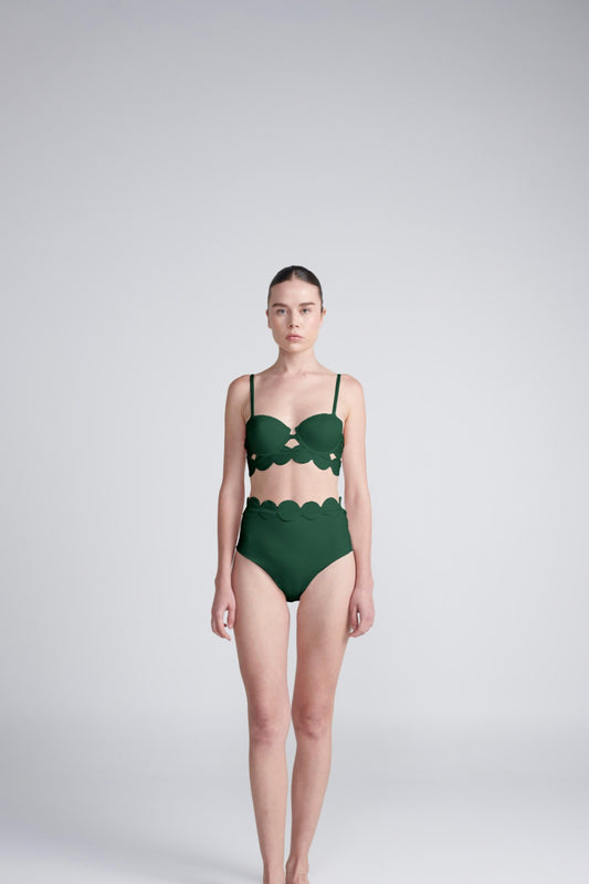 BOTTOM Highwaist ANCORA - Greeny