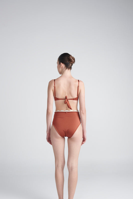 BOTTOM Highwaist ANCORA - Hardy Haven Ocre