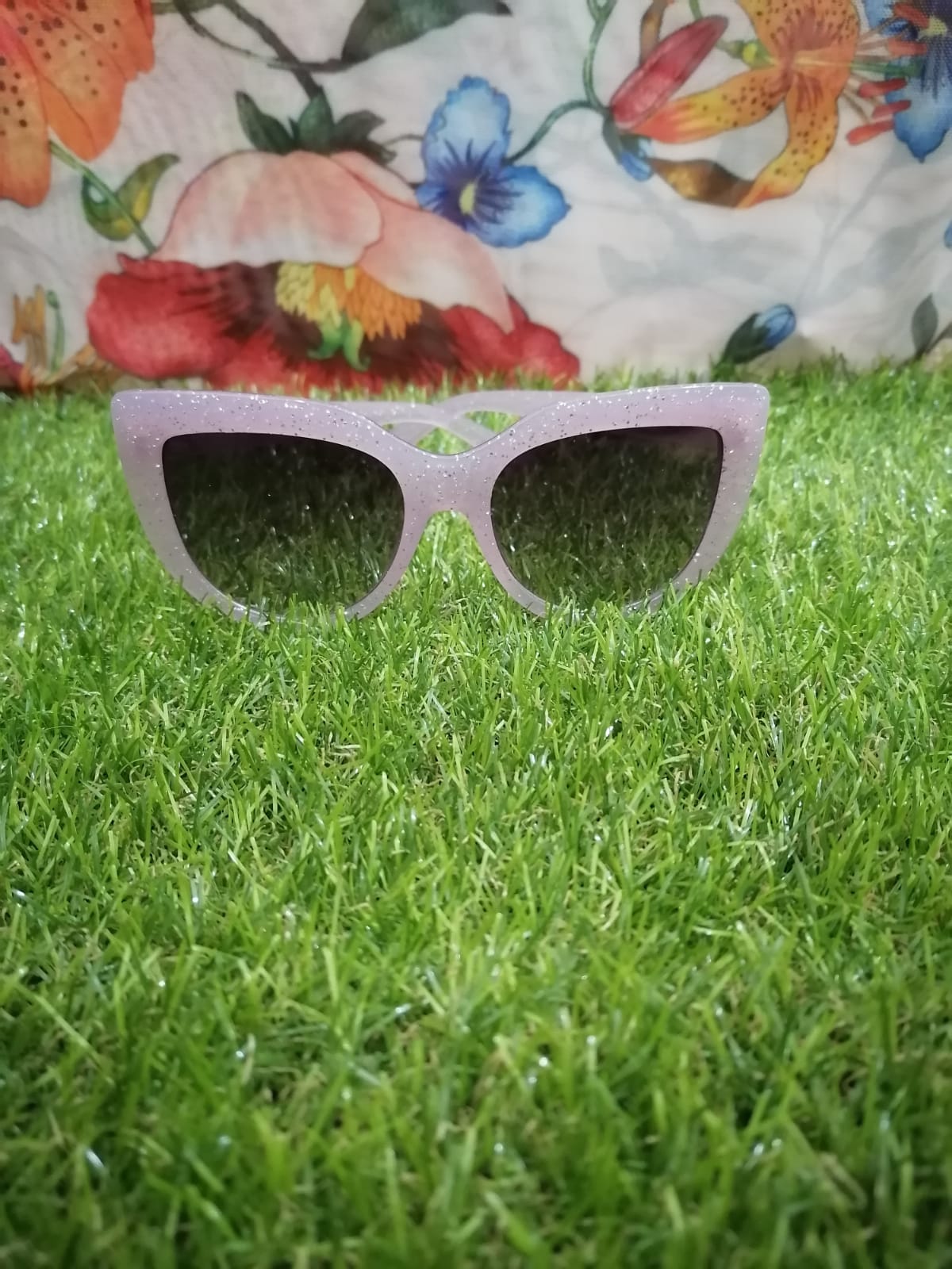 Sunglasses with UV protection - Purple Lilac Glitter