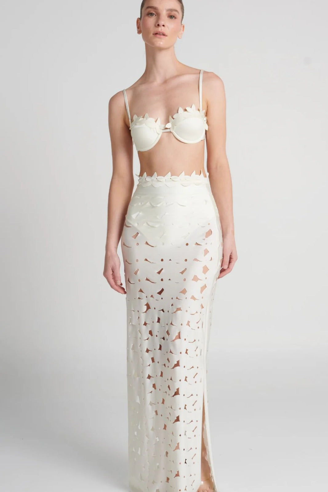 ANCORA Aether Skirt Ivory beach cover-up