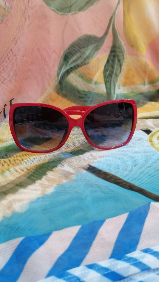Lentes de sol con protección UV - Redondos Rojo