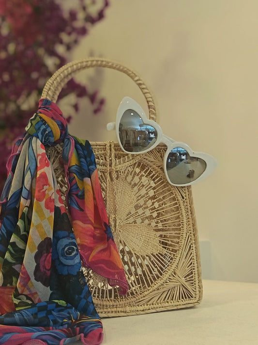 Lentes de sol con protección UV - Corazón Blancos