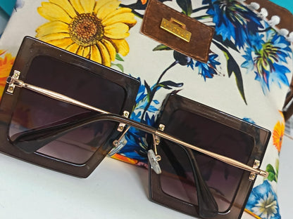 Lentes de sol con protección UV -Cafe