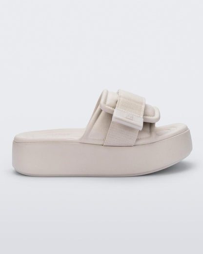 Sandalias Melissa Free Fuzzy Slide Platf Beige