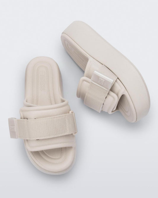 Sandalias Melissa Free Fuzzy Slide Platf Beige