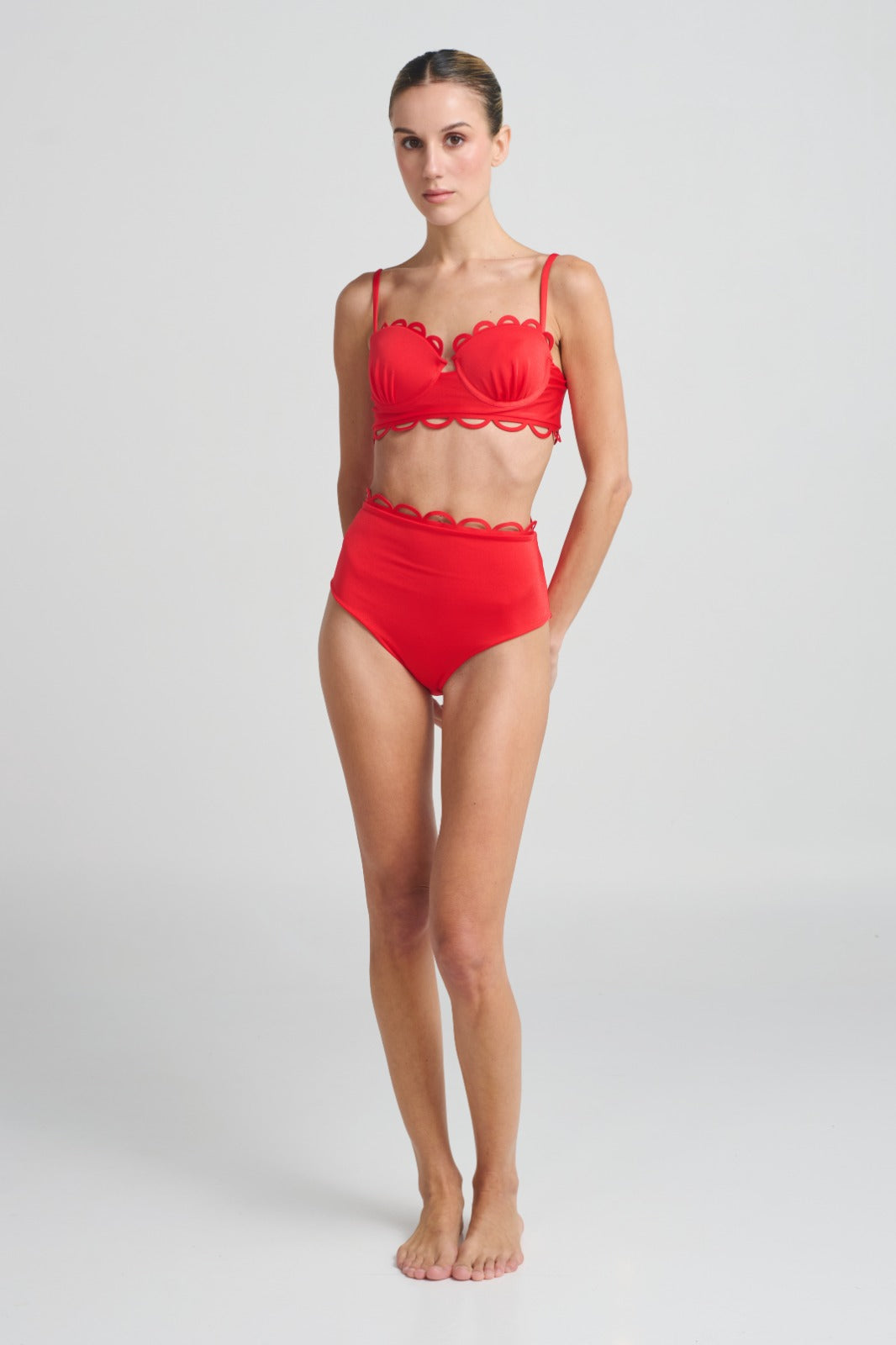 Bottom Highwaist ANCORA -  Nacaré  Red