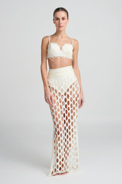 ANCORA Ondra Ivory Beach Cover-up