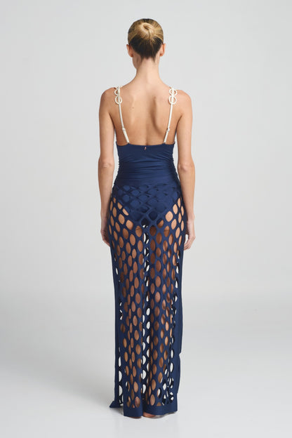 ANCORA Ondra Navy Blue Swim Cover-up