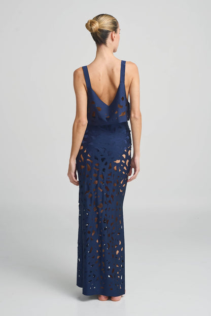 Long Skirt Laser ANCORA Zanzi Navy