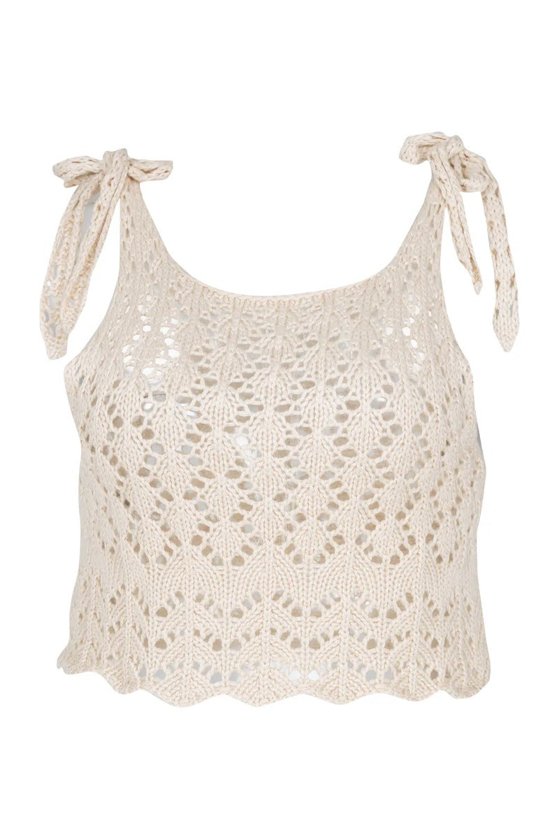 Crop Top MILONGA Desert Ivory