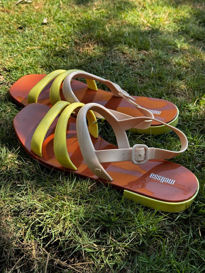 Sandalias MELISSA Essential Wave Brown Yellow AD