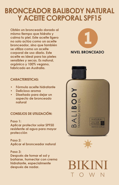 Bronceador BALIBODY Natural y Aceite Corporal