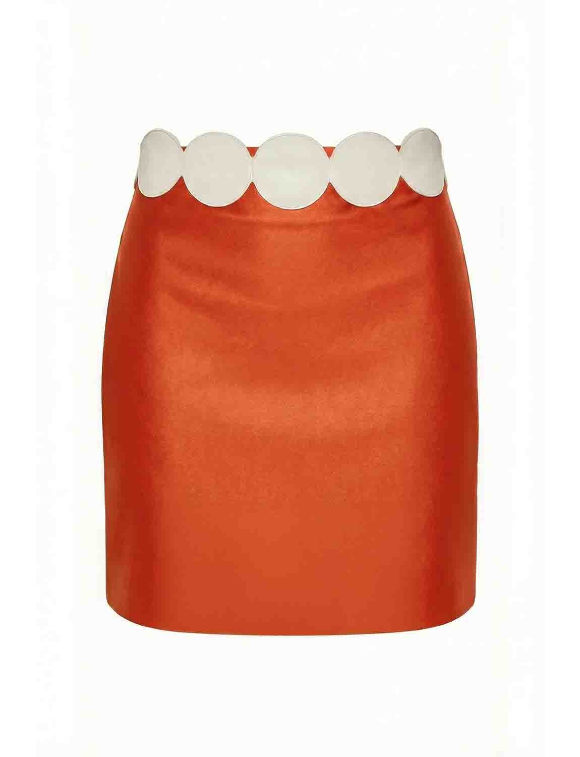 ANCORA Siréne Orange Mini Skirt