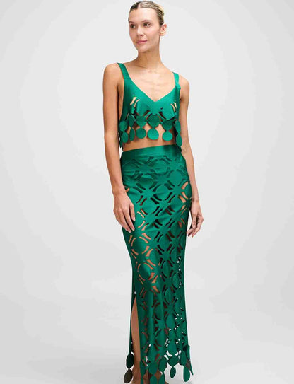Set Top, Falda Laser ANCORA Bora Green