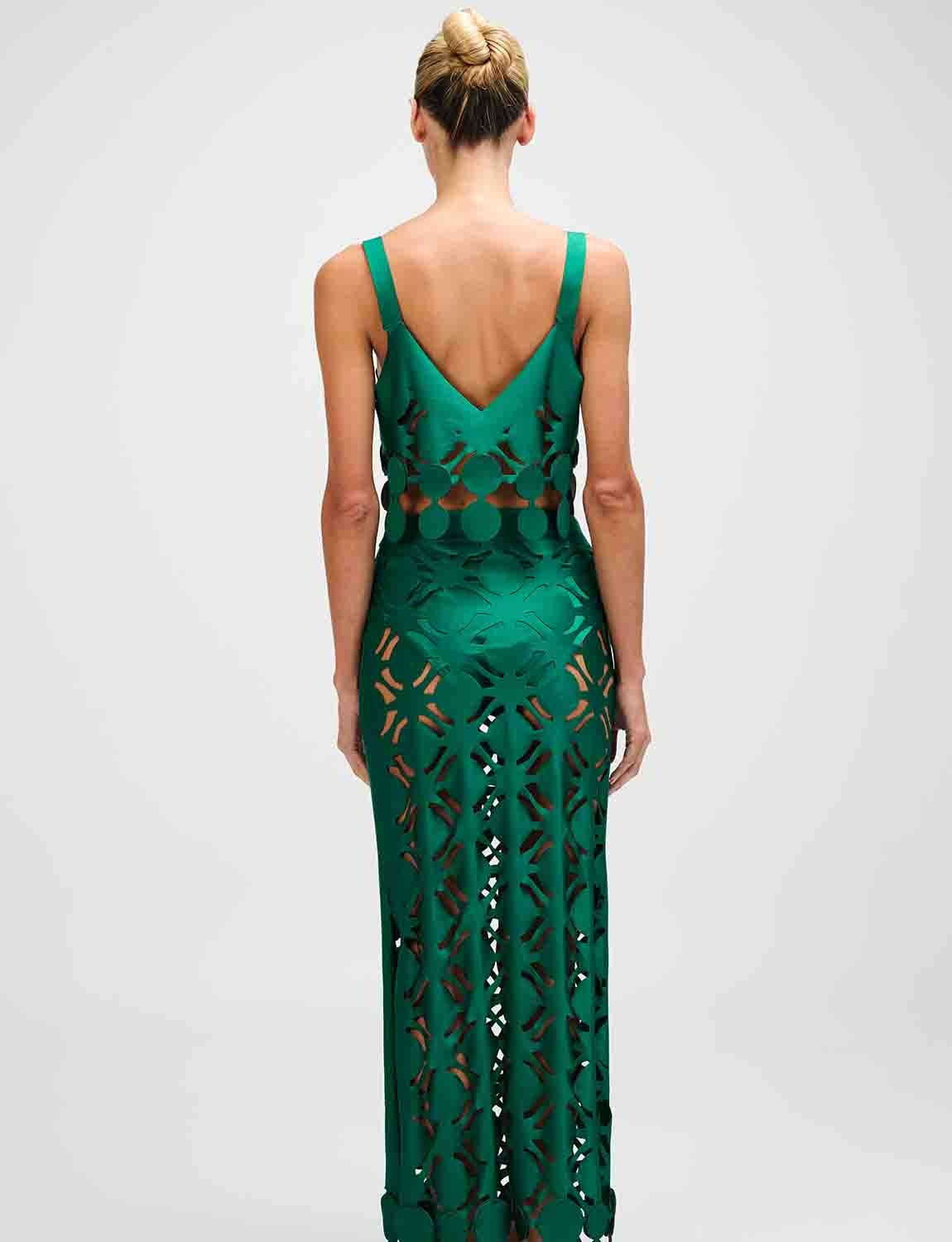 Set Top, Falda Laser ANCORA Bora Green