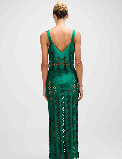 Set Top, Falda Laser ANCORA Bora Green