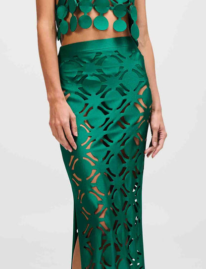 Set Top, Falda Laser ANCORA Bora Green