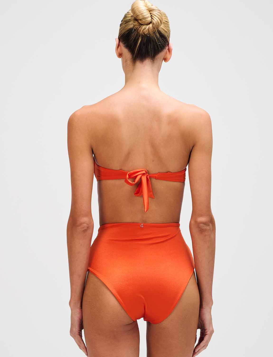 BOTTOM Highwaist ANCORA - Corfu Orange