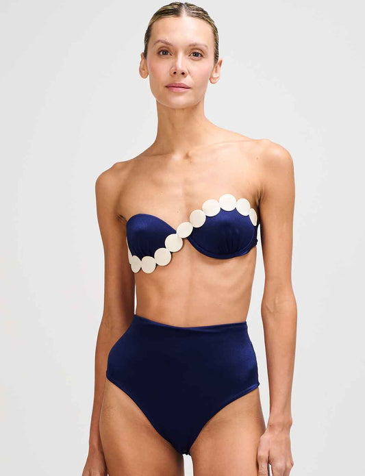 BOTTOM Highwaist ANCORA - Corfú Navy