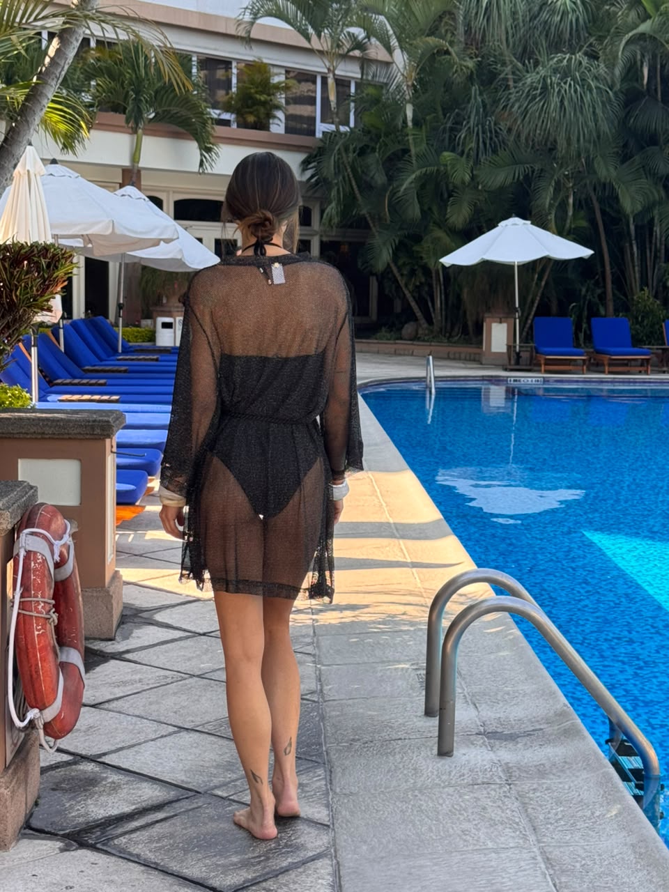 Kimono Cinta ACQUA DE LUXE Buzios Belted Black