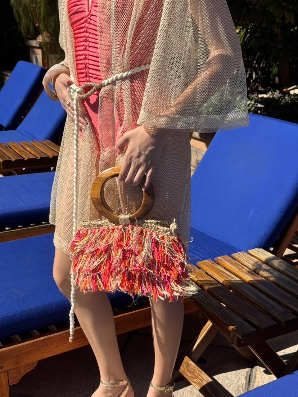 Kimono Corto ACQUA DE LUXE  Buzios Belted Beige