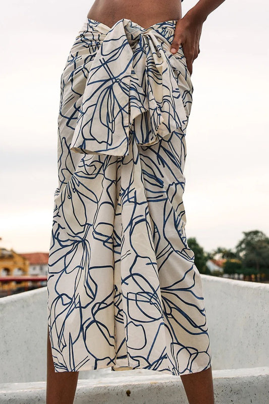 Falda Larga PADOVA Isola Ivory Navy