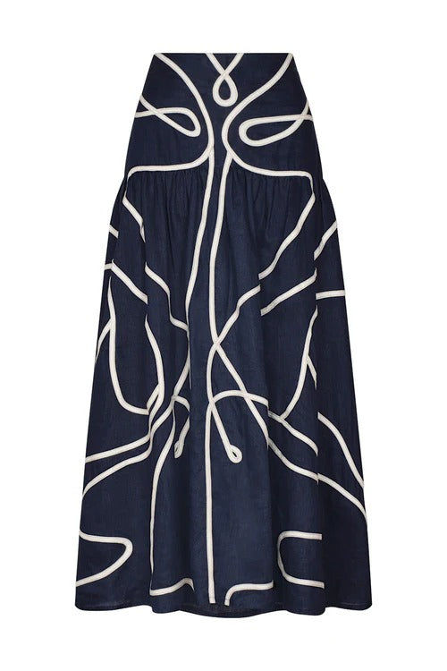 Falda Larga PADOVA Santorini Azul Navy