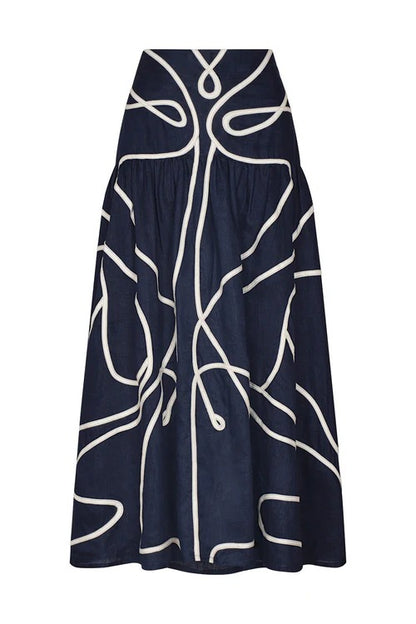 Falda Larga PADOVA Santorini Azul Navy
