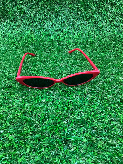 Cat Eye Sunglasses with UV Protection - Red