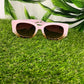 Lentes de sol con protección UV - Rosado con animal print