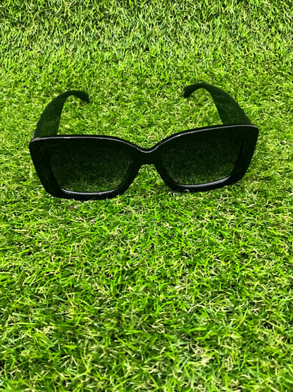 UV Protection Sunglasses - Black and Green Squares