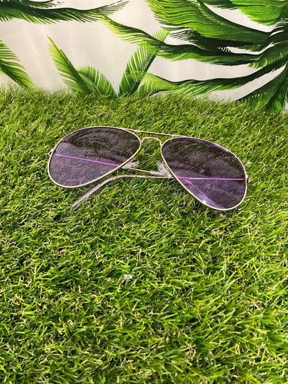 UV Protection Sunglasses - Purple Aviator