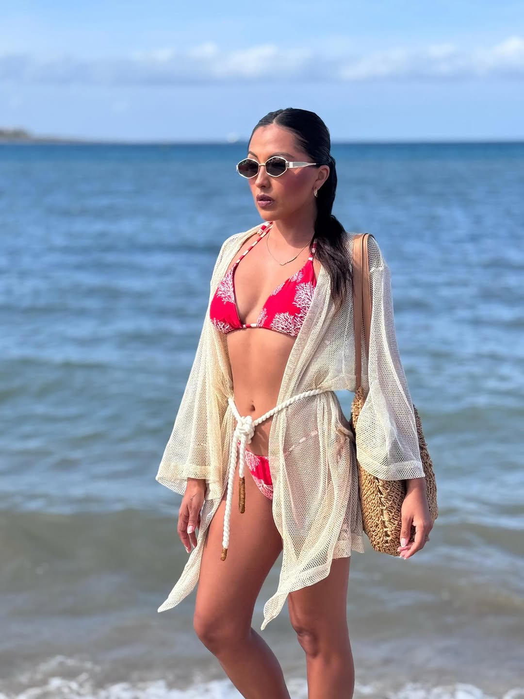 Kimono Corto ACQUA DE LUXE  Buzios Belted Beige
