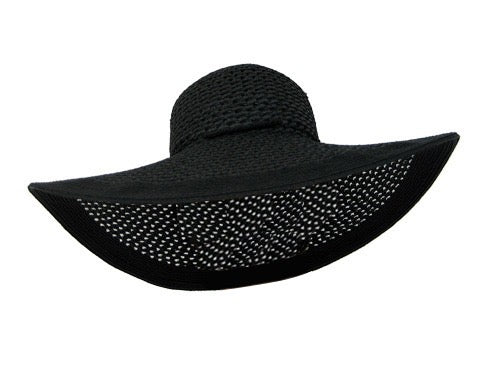 Sombrero de verano - Trenzado con onda BLACK