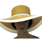 Sombrero de verano  -  Trenzado con onda  NATURAL/WHITE