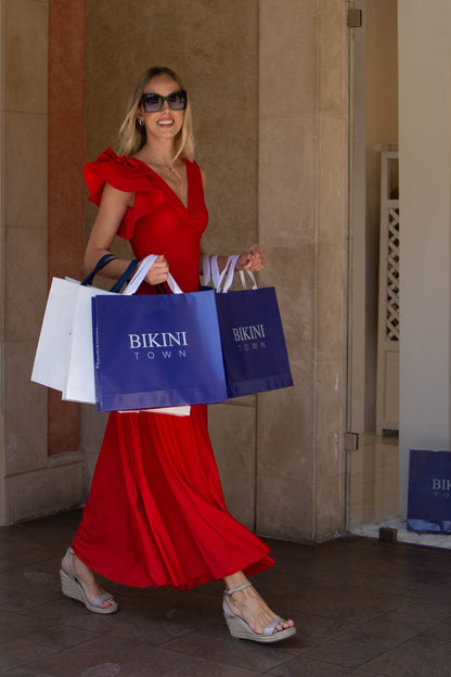 PAULA TRIVIÑO Paloma red dress