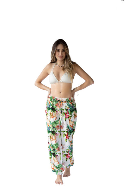 Hualalai Pants - Tropical Flowers - Cover Up