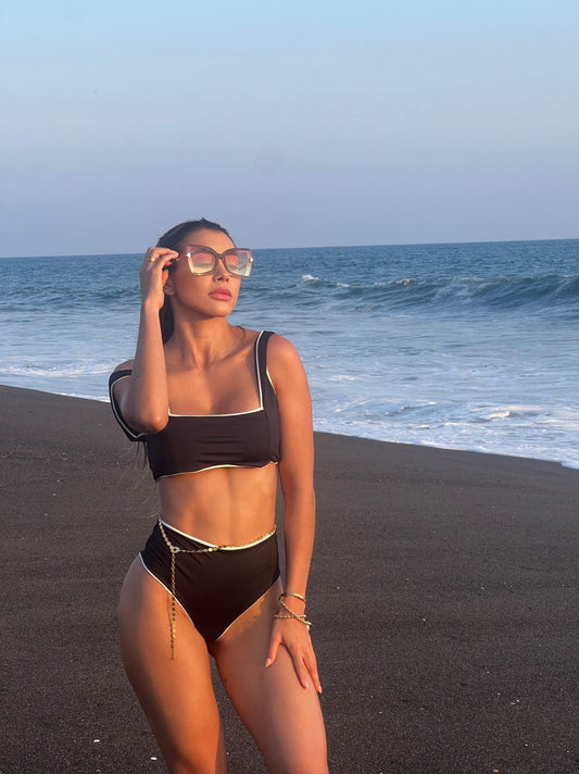 BOTTOM Highwaist ANCORA - The Hidden Black Pearl