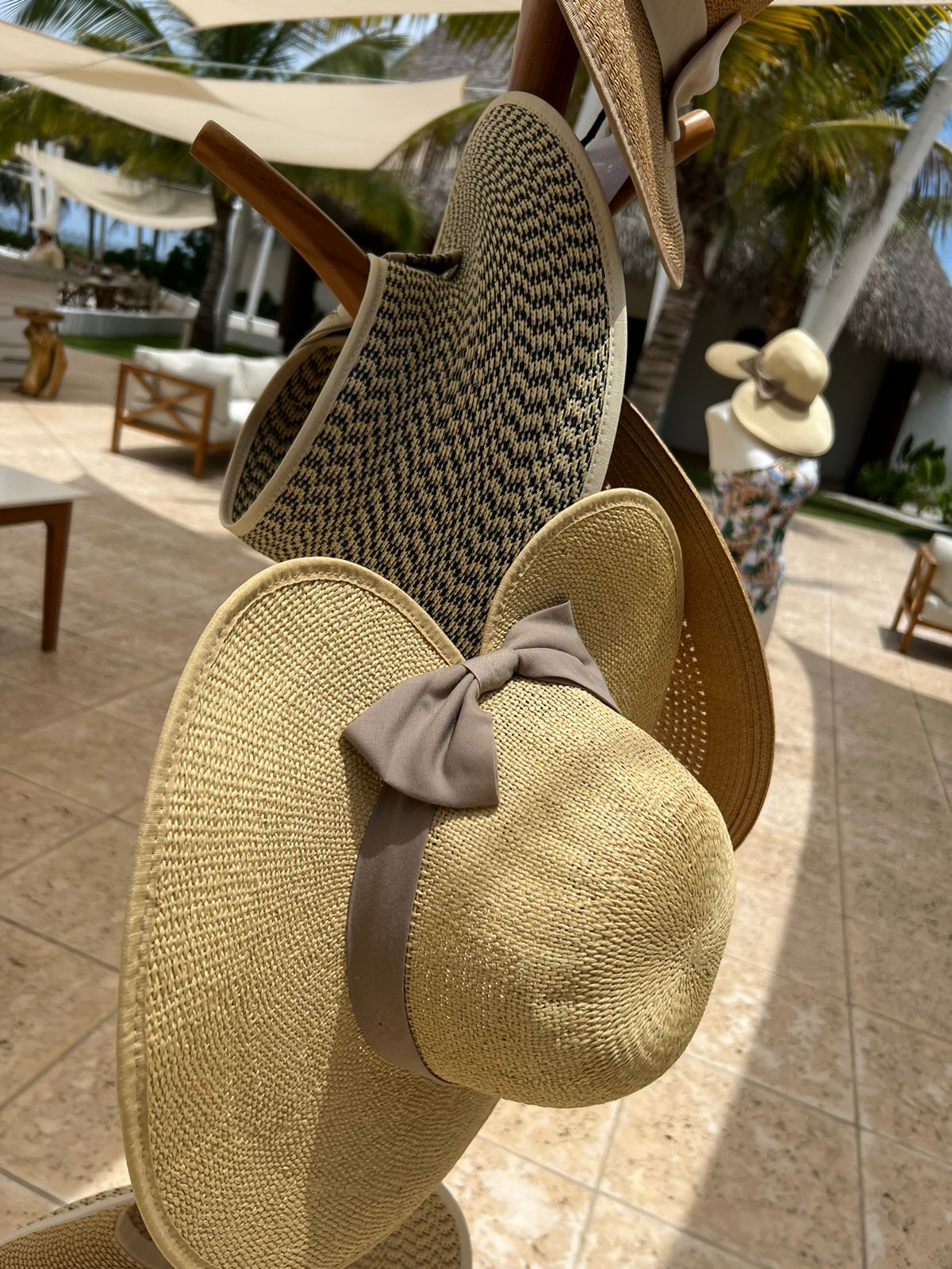 Sombrero de verano - Trenzado con moña NATURAL